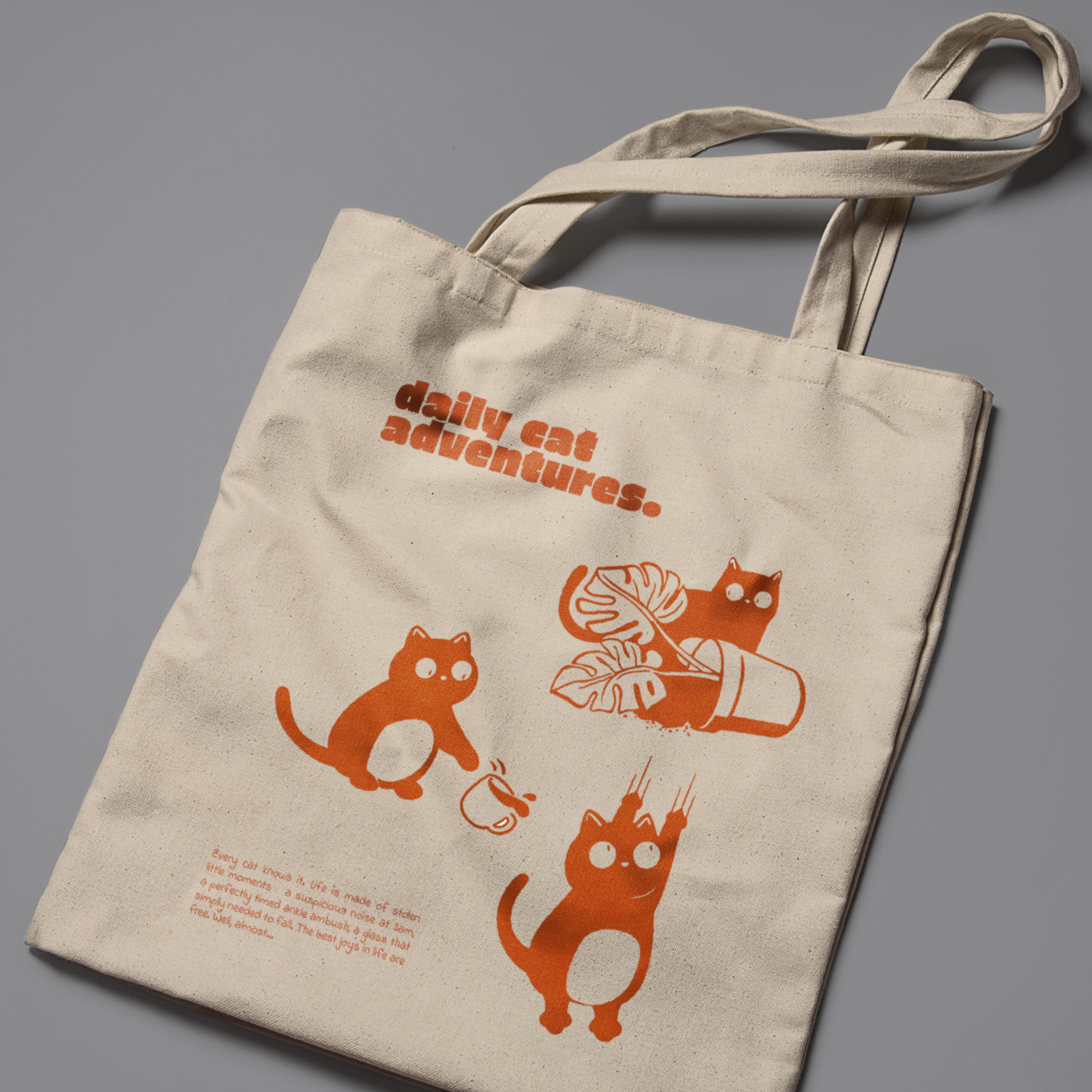 Tote bag Cat adventures